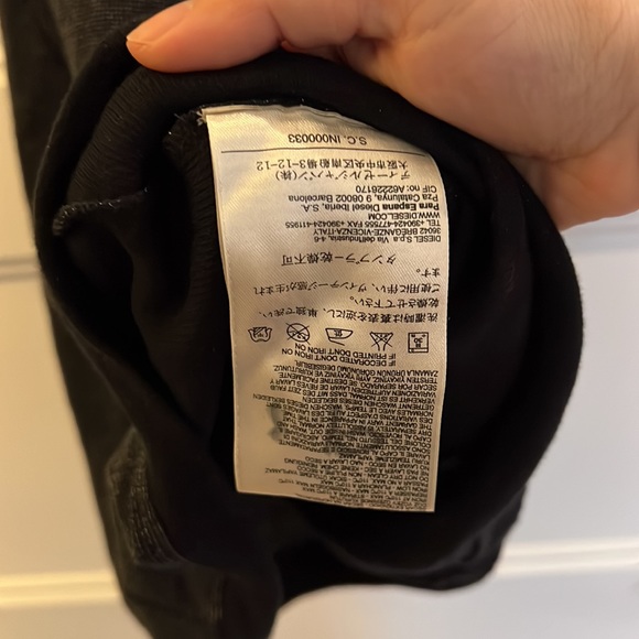 Diesel black sparkly tank top - Picture 4 of 5